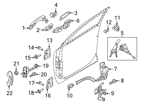 2020 Kia Telluride Front Door Base Assembly-Fr Dr O/S Diagram for 82655S9000
