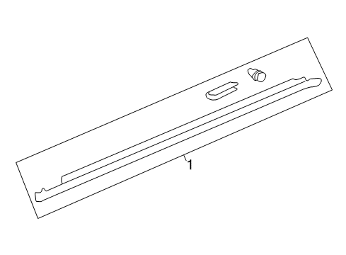 2005 Buick LeSabre Exterior Trim - Pillars, Rocker & Floor Rocker Molding Diagram for 25768558