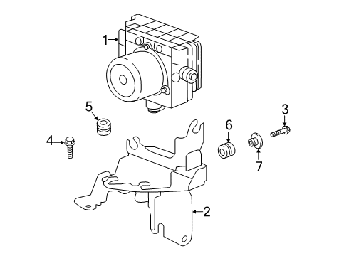 2021 Nissan Kicks Anti-Lock Brakes Bush-Rubber Diagram for 47608-5RA1A