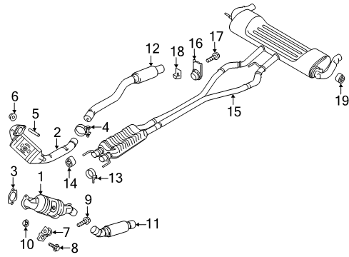 2018 Lincoln MKZ Exhaust Components Heat Shield Diagram for DP5Z-5F223-A