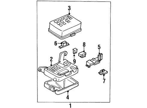 2001 Honda Passport Electrical Components Wire Harness, Engine Room Diagram for 8-97230-604-4