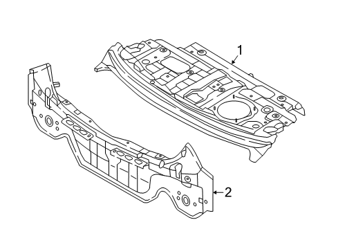 2017 Hyundai Elantra Rear Body Panel Assembly-Rear Package Tray Diagram for 69300-F2010