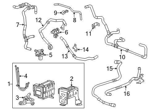 2017 Chevrolet Volt Heater Components Heater Diagram for 84553864