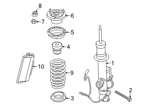 2016 BMW 640i xDrive Struts & Components - Rear Rear Coil Spring Diagram for 33536851236