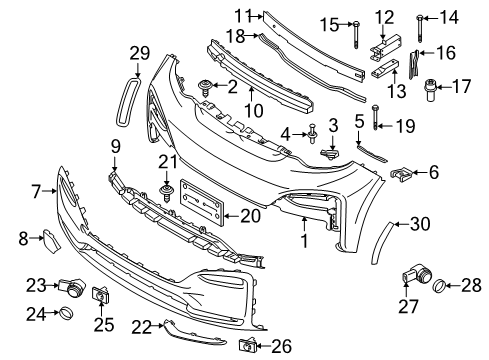 2018 BMW i3s Parking Aid Trim Pce Front Left Wheel Well, Painted Diagram for 51117482659