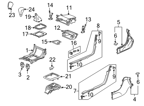 2005 Acura TL Heated Seats Panel (Gun Metallic) Diagram for 77292-SEP-A01ZA