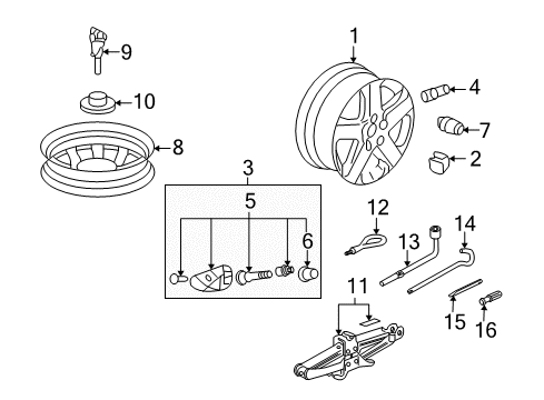 2008 Acura RL Wheels Nut, Wheel (M14) Diagram for 90304-SJA-A91