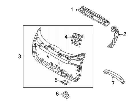 2022 Hyundai Tucson Interior Trim - Lift Gate GRIP HANDLE-TAIL GATE Diagram for 81751-N9000-NNB