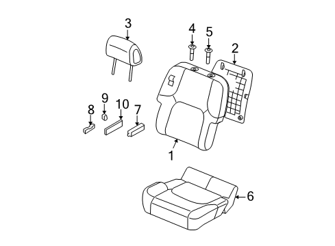 2012 Nissan Pathfinder Power Seats Cushion Assembly - Front Seat Diagram for 87300-9CA7A