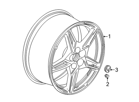2022 Chevrolet Corvette Wheels Wheel Diagram for 84785085