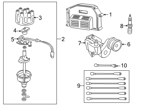 1997 Dodge Dakota Ignition System Engine Controller Module Diagram for R5278322AB