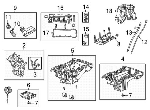 2021 Jeep Grand Cherokee L Engine Parts, Mounts, Cylinder Head & Valves, Camshaft & Timing, Oil Pan, Oil Pump, Crankshaft & Bearings, Pistons, Rings & Bearings, Variable Valve Timing Indicator-Engine Oil Level Diagram for 68450894AA