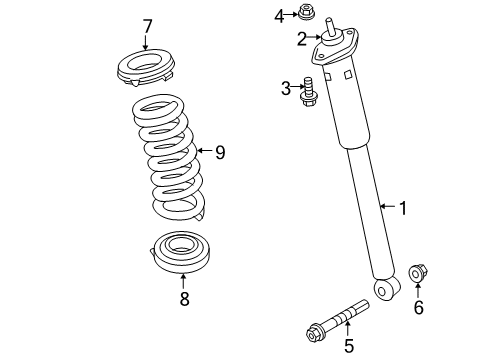 2005 Chrysler 300 Shocks & Components - Rear Rear Coil Spring Diagram for 4895334AB