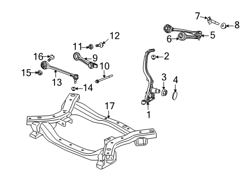 2011 Dodge Challenger Front Suspension Components, Lower Control Arm, Upper Control Arm, Stabilizer Bar Suspension Knuckle Front Right Diagram for 5039030AE