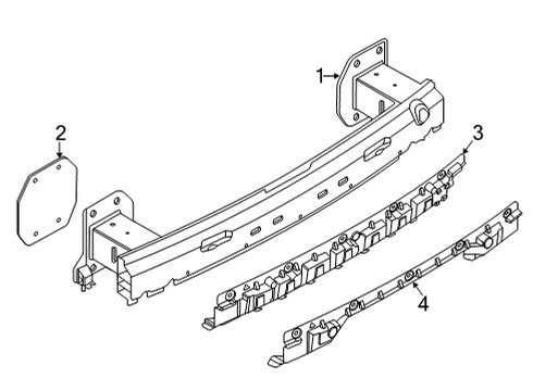 2021 BMW X6 Bumper & Components - Rear ADAPTER FOR SUPPORT REAR Diagram for 51127429449