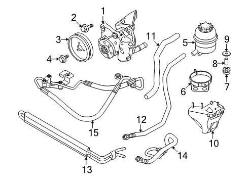 2010 BMW 128i P/S Pump & Hoses, Steering Gear & Linkage Return Pipe Diagram for 32416774306