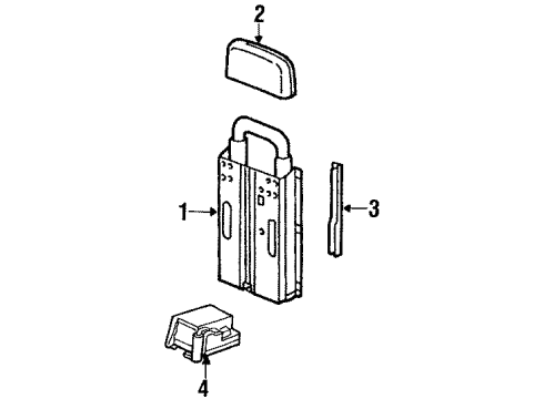 1995 BMW M3 Roll Bar Roll-Over Sensor Diagram for 61358372869