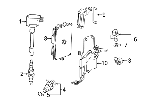 2019 Honda CR-V Ignition System Bracket, Powertrain Control Module Diagram for 37821-5PH-A00