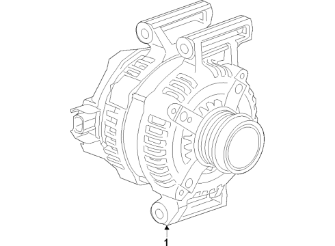 2020 Cadillac CT5 Alternator Alternator Diagram for 13540593