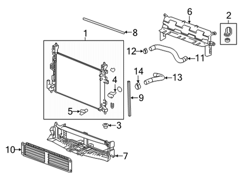 2022 Chevrolet Bolt EUV Radiator & Components Lower Hose Diagram for 42706934