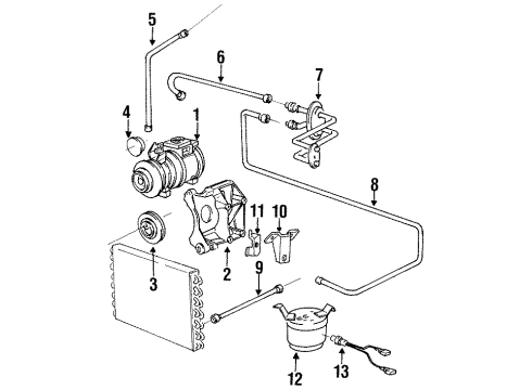 1998 BMW 323is Air Conditioner Evaporator (Pu) Diagram for 64111468405