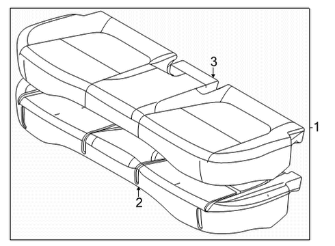 2022 Kia Seltos Rear Seat Components CUSHION ASSY-RR SEAT Diagram for 89100Q5000A7B