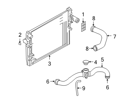 2004 Dodge Dakota Radiator & Components Hose-Radiator Outlet Diagram for 52029205AC