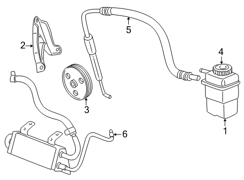 2002 Dodge Neon P/S Pump & Hoses, Steering Gear & Linkage Power Steering Pump Diagram for 5272780AH