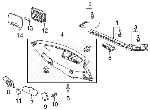 2013 Acura ZDX Interior Trim - Lift Gate Base (Premium Black) Diagram for 34252-S3V-A12ZM