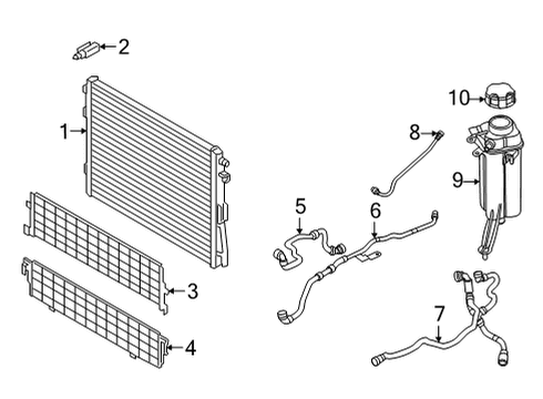 2021 BMW M4 Intercooler LINE FROM RADIATOR Diagram for 17128096449