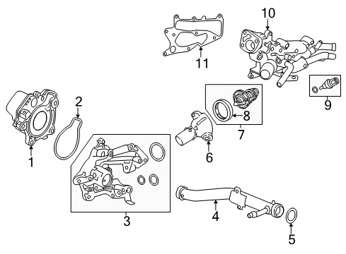 2015 Honda Accord Powertrain Control Pipe Assembly, Connecting Diagram for 19505-5K0-A00