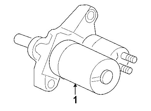 2007 Honda Accord Starter Starter Motor Assembly Diagram for 31200-RCJ-A01