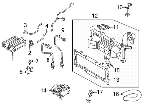2021 Kia Sorento Emission Components Harness Assembly-EGR Diagram for 284022S000