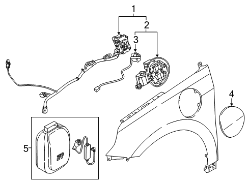 2018 Hyundai Ioniq Fender & Components Wiring Assembly-Norm CHGE OUTL CBL Diagram for 91888-G7520