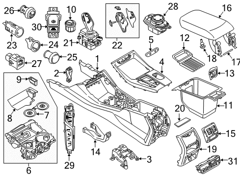 2018 BMW X3 Switches Control Element Light Diagram for 61319472964