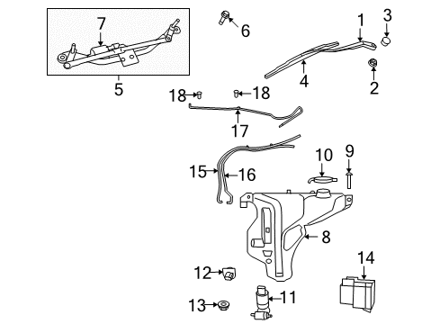 2016 Dodge Journey Headlamp Washers/Wipers Hose-Windshield Washer Diagram for 5178466AB