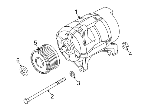 2017 Ram ProMaster 2500 Alternator Washer-Lock Diagram for 68113595AA