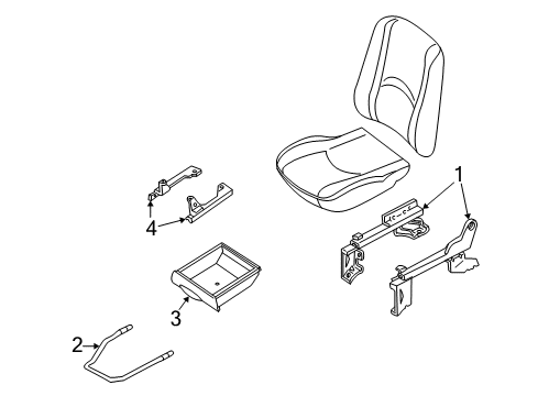 2006 Mercury Mariner Tracks & Components Seat Adjuster Diagram for YL8Z-7861753-AC