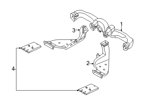 2012 Kia Sportage Ducts Connector Assembly-Heater Diagram for 974703W000