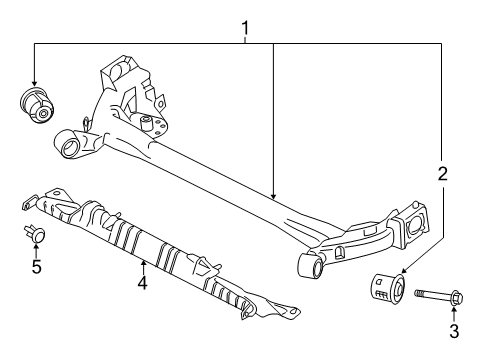 2021 Kia Forte Rear Suspension Components, Lower Control Arm, Upper Control Arm, Stabilizer Bar Under Cover Diagram for 55163M7000