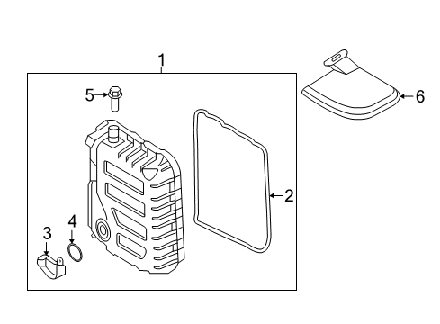 2019 Hyundai Sonata Case & Related Parts Cover-Valve Body Diagram for 45280-3B851