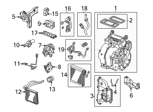 2015 Honda CR-Z Switches & Sensors Duct A Diagram for 79101-SZT-G41