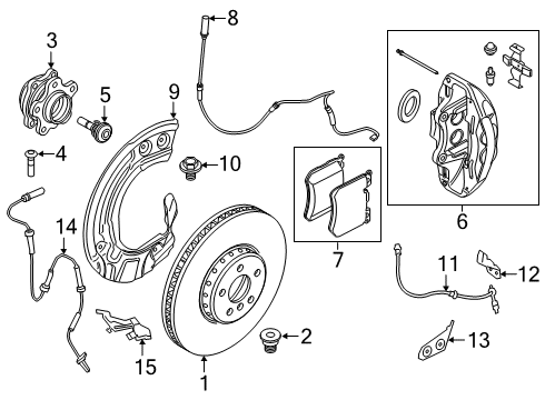 2019 BMW X7 Front Brakes BRACKET, WHEELSPEED SENSOR Diagram for 34526883125