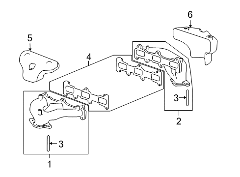 2003 Hyundai Tiburon Exhaust Manifold Bolt Diagram for 28528-23200