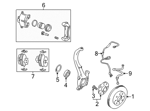 2005 Hyundai Sonata Front Brakes CALIPER Kit-Front Brake, LH Diagram for 58180-38A20