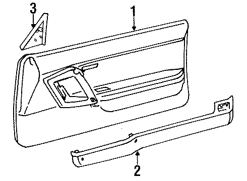 1987 Toyota Celica Interior Trim - Door Belt Weatherstrip Diagram for 68170-20310