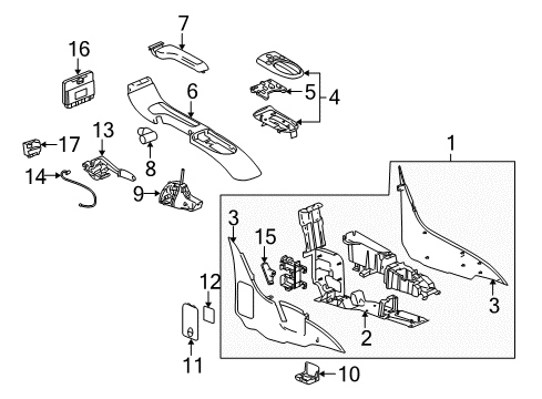 2004 Chevrolet SSR Parking Brake Cable Asm-Parking Brake Rear Diagram for 15115125