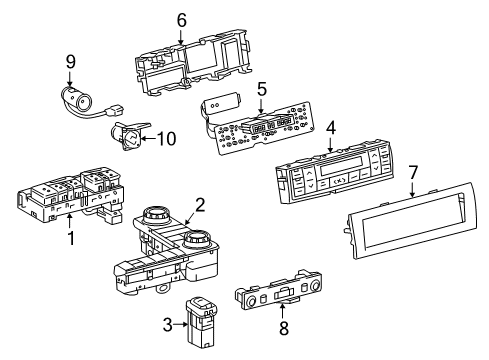 2019 Toyota Land Cruiser Heated Seats Trim Plate Diagram for 55944-60011-E2