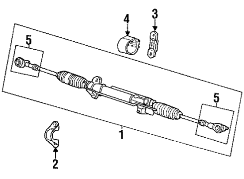 1999 Chrysler Town & Country Steering Column & Wheel, Steering Gear & Linkage, Shaft & Internal Components, Shroud, Switches & Levers Tie Rod-Tie Rod Diagram for 4797706