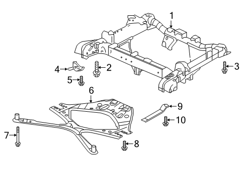 2020 Honda Clarity Suspension Mounting - Rear Bolt, Flange (10X100) Diagram for 90162-T2N-Q00